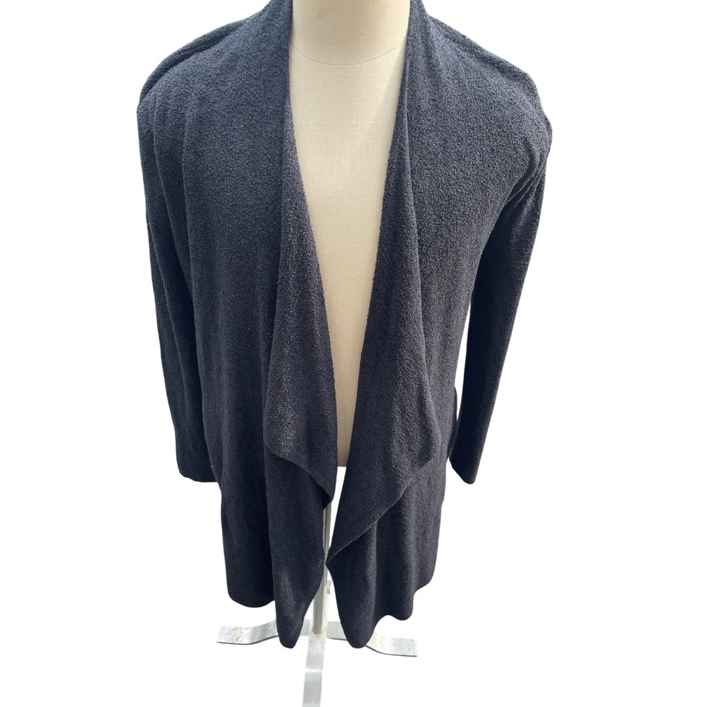Barefoot Dream Cozychic lite island wrap cardigan SZ S/M black sweater - Picture 4 of 10